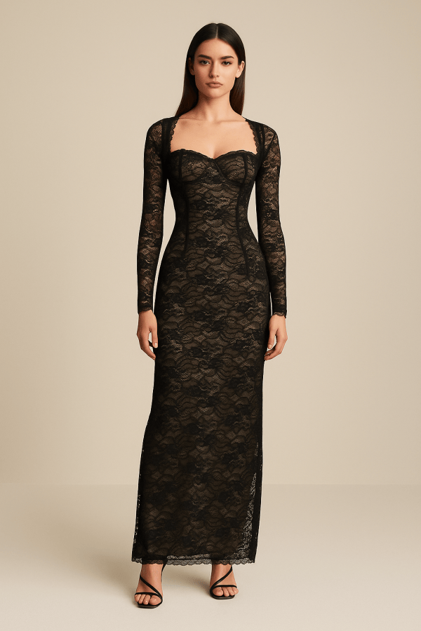 Nerissa™ Lace Elegance Maxi Dress - Image 1