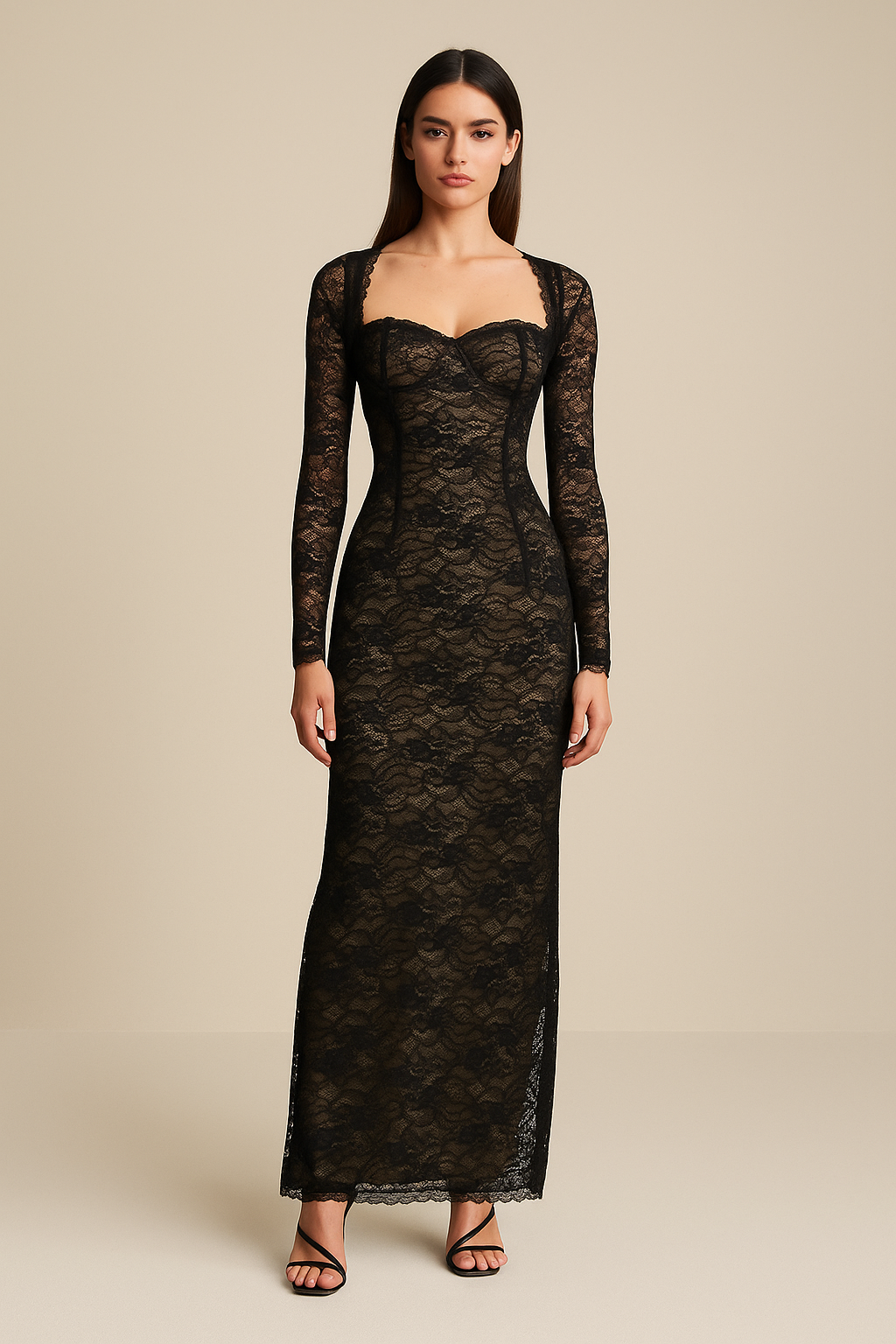 Nerissa™ Lace Elegance Maxi Dress - Image 1
