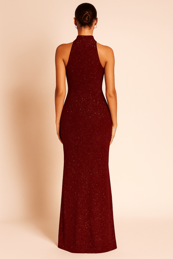 Lumina™ Sparkle Halter Maxi Dress - Image 4