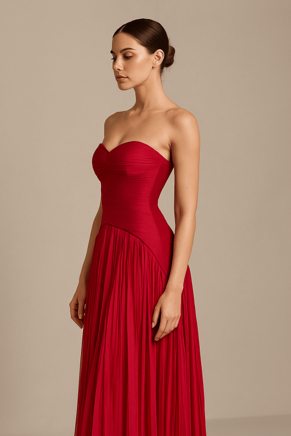 Scarletta™ Strapless Chiffon Maxi Dress - Image 3