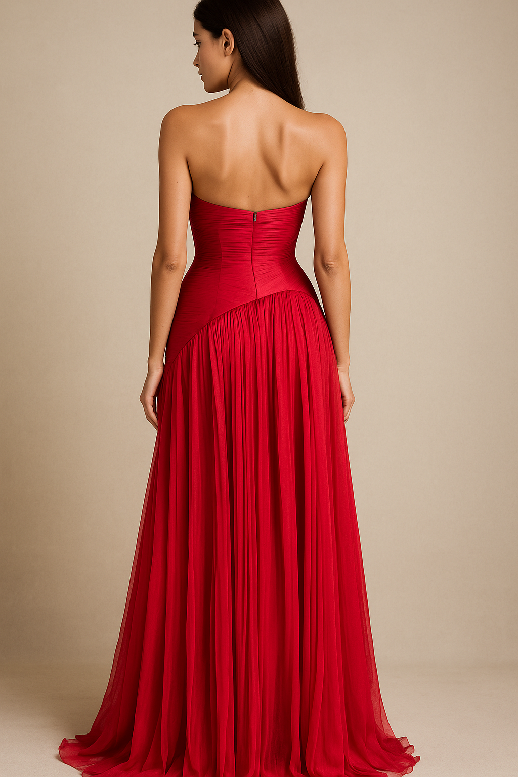 Scarletta™ Strapless Chiffon Maxi Dress - Image 5