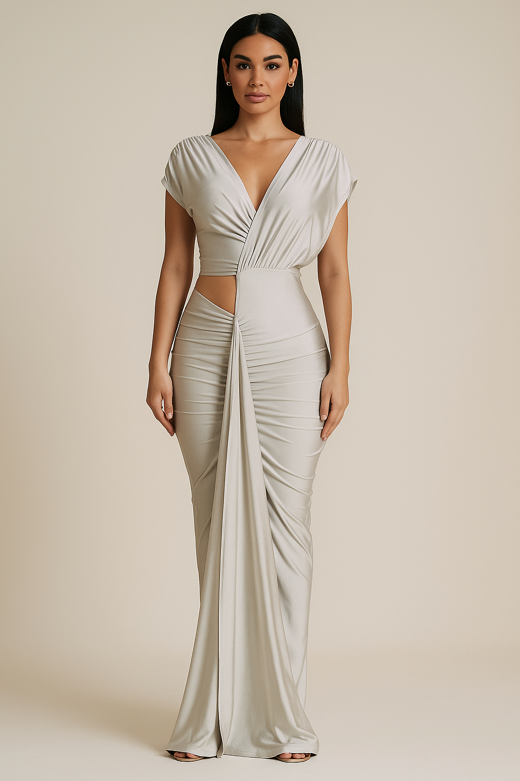 Seraphina™ Draped Cut-Out Maxi Dress - Image 1
