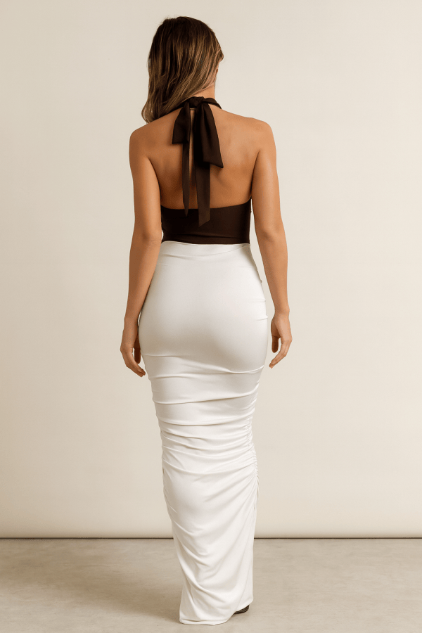 Versa™ Contrast Halter Maxi Dress - Image 3