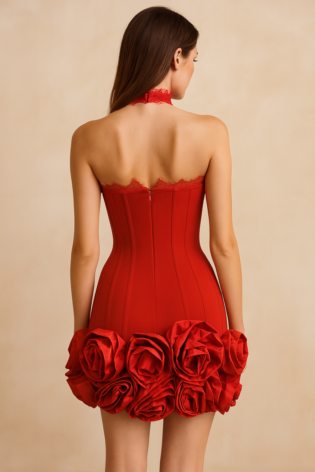 Eterna™ Rose Bloom Corset Mini Dress - Image 3