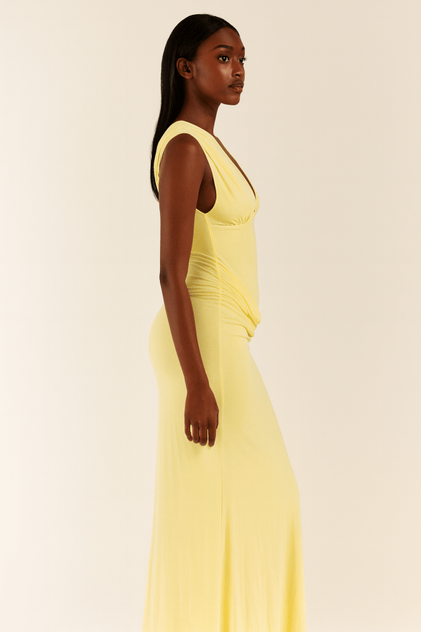 Lumiera™ Draped Plunge Maxi Dress - Image 3