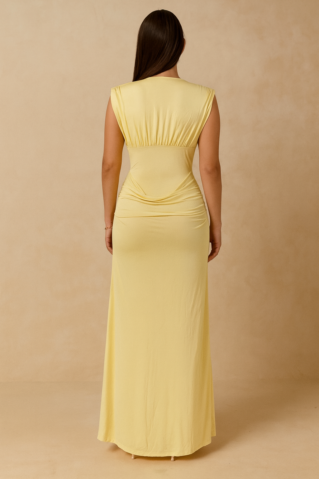 Lumiera™ Draped Plunge Maxi Dress - Image 4