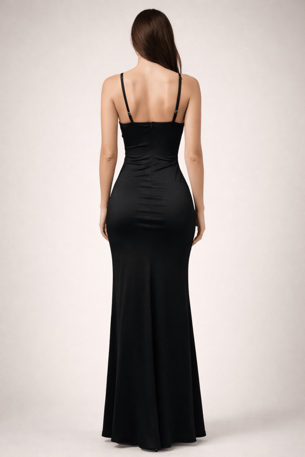 Sorella™ Satin Wrap-Slit Maxi Dress - Image 3