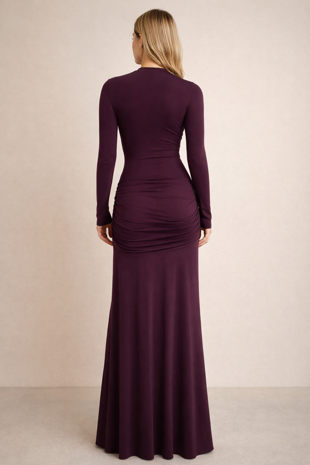 Valeria™ Asymmetric Cut-Out Long Sleeve Maxi Dress - Image 4