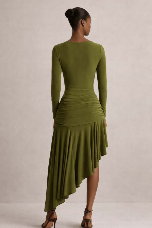 Elysia™ Asymmetric Draped Maxi Dress - Image 3