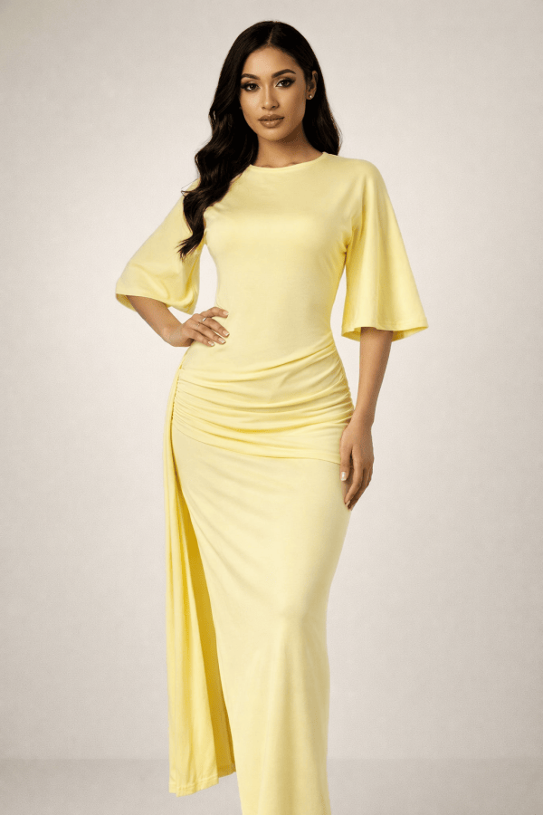 Noir Elara™ Open Back Maxi Dress - Image 4