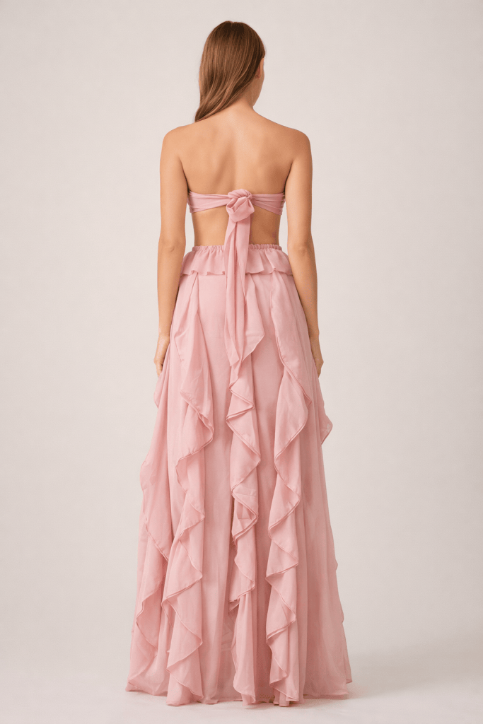 Rosalind™ Strapless Ruffle Maxi Dress