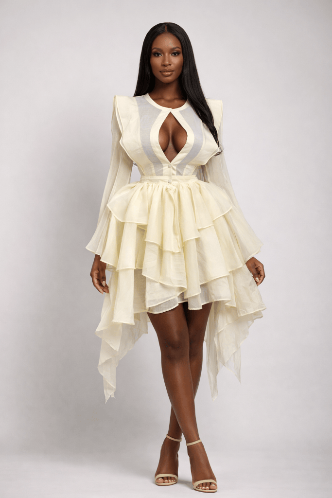 Seraphina™ Ruffled Chiffon Mini Dress