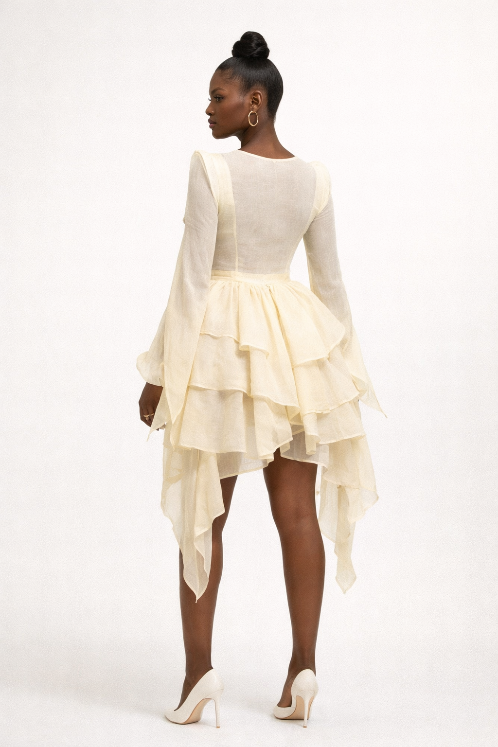 Seraphina™ Ruffled Chiffon Mini Dress - Image 3