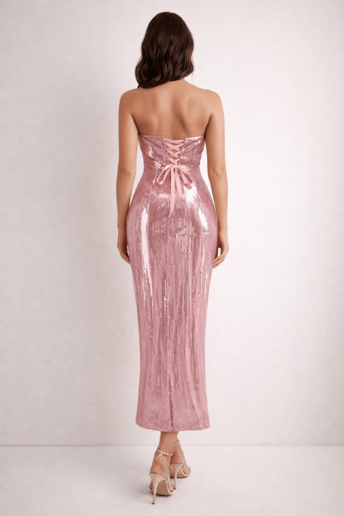 Lumina™ Sequin Strapless Maxi Dress