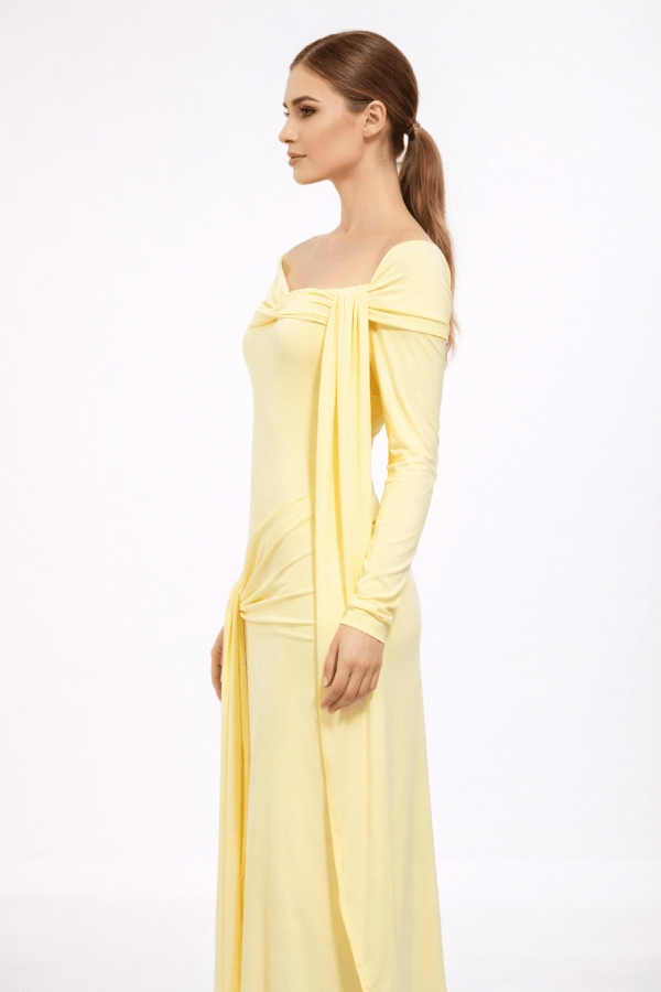 Solara™ Draped Off-Shoulder Maxi Dress - Image 2