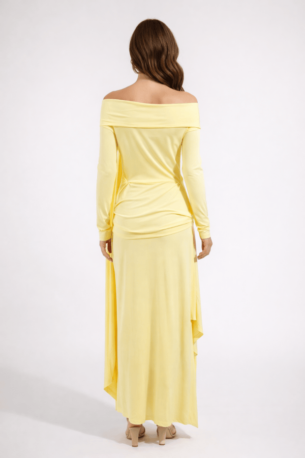 Solara™ Draped Off-Shoulder Maxi Dress - Image 3