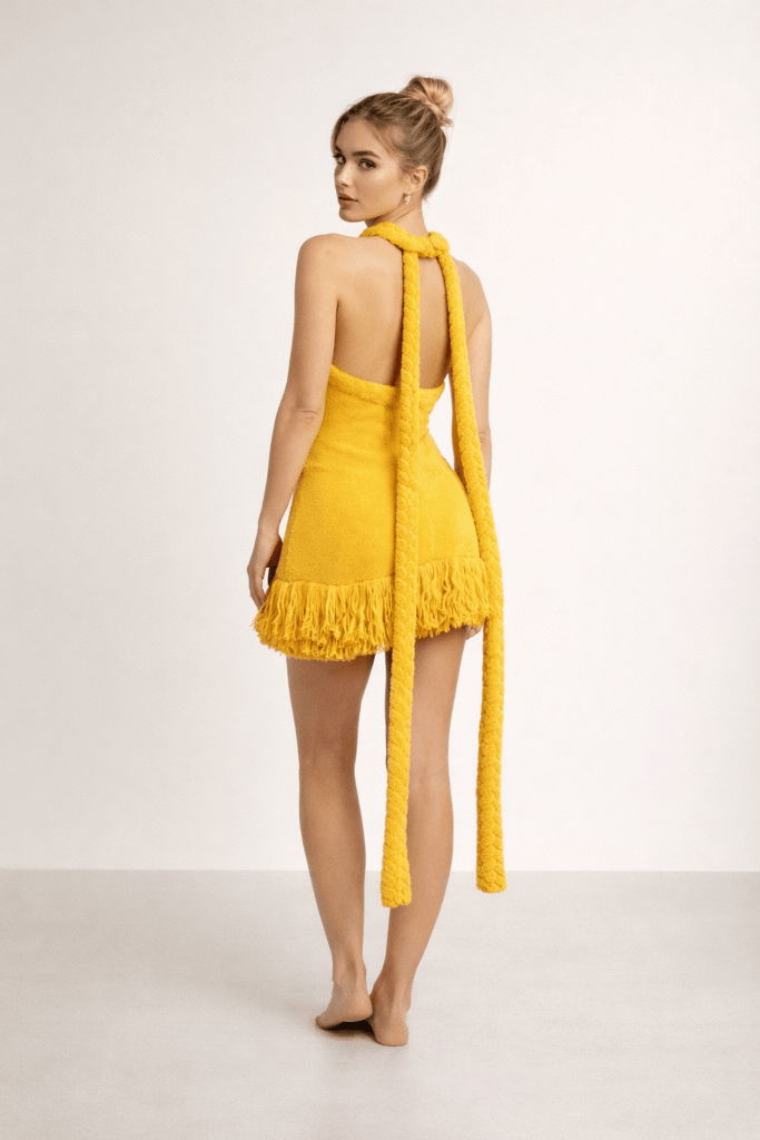 Soleil™ Adjustable Rope Fringe Mini Dress