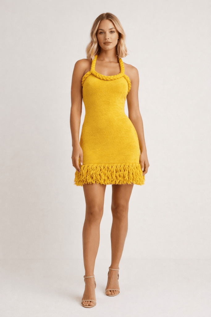 Soleil™ Adjustable Rope Fringe Mini Dress