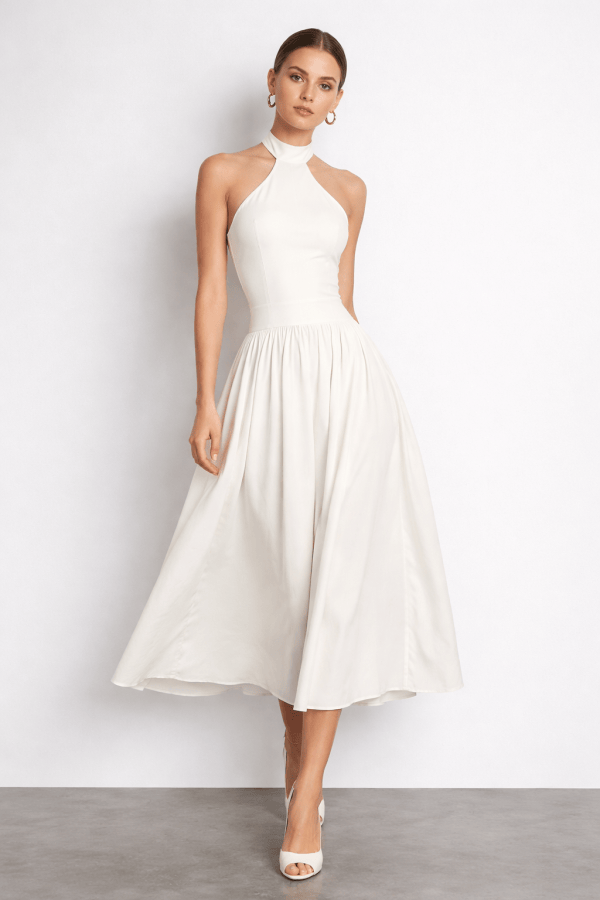 Elysia™ Halterneck Midi Dress - Image 1