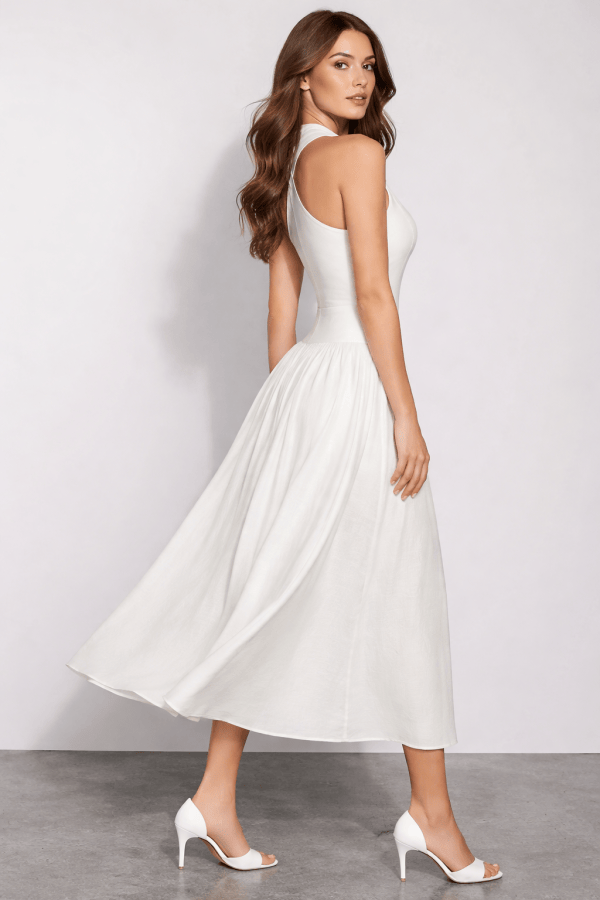 Elysia™ Halterneck Midi Dress - Image 2