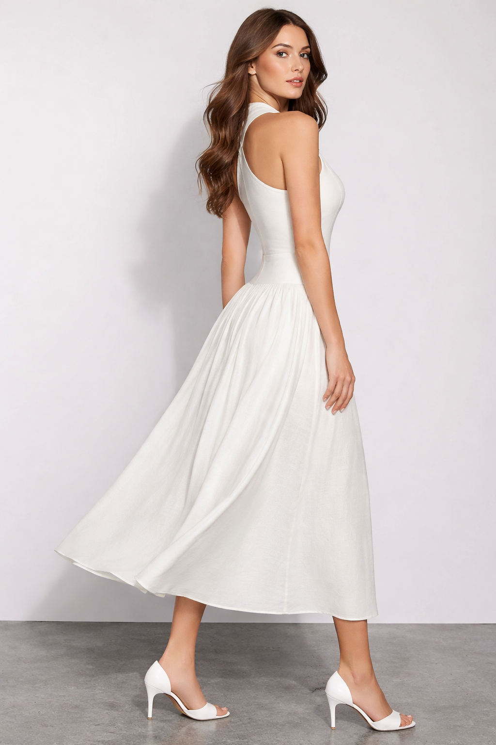 Elysia™ Halterneck Midi Dress - Image 2