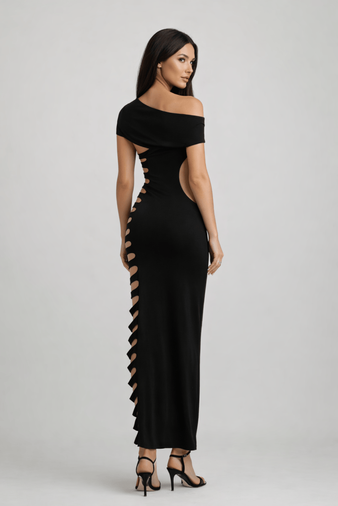 Noire™ Éclipse Ladder Maxi Dress