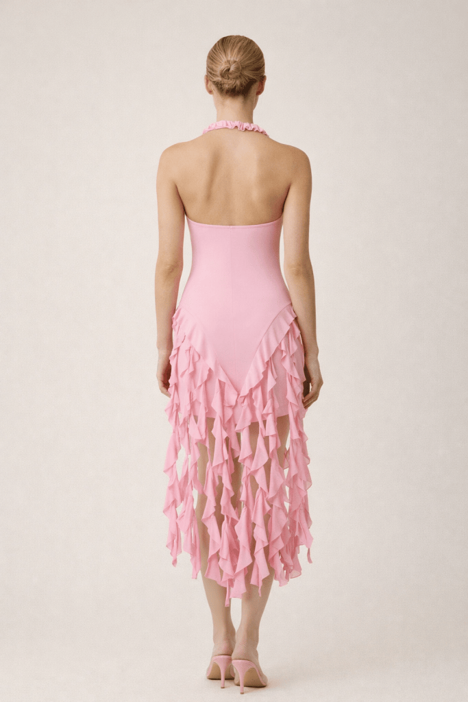 Cascade™ Ruffle Halter Dress