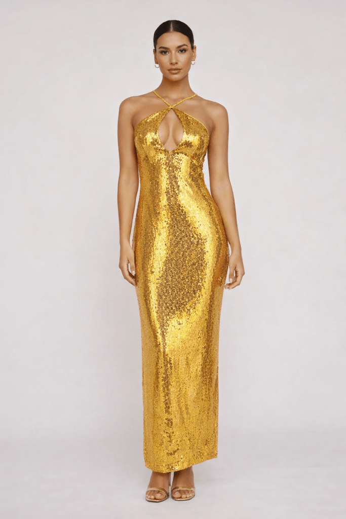 Aurum Éclat™ Sequin Maxi Dress
