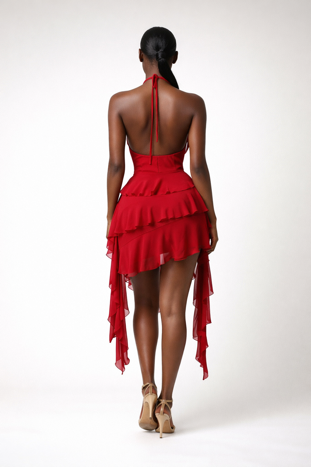 Fleur™ Ruffle Halter Mini Dress - Image 5