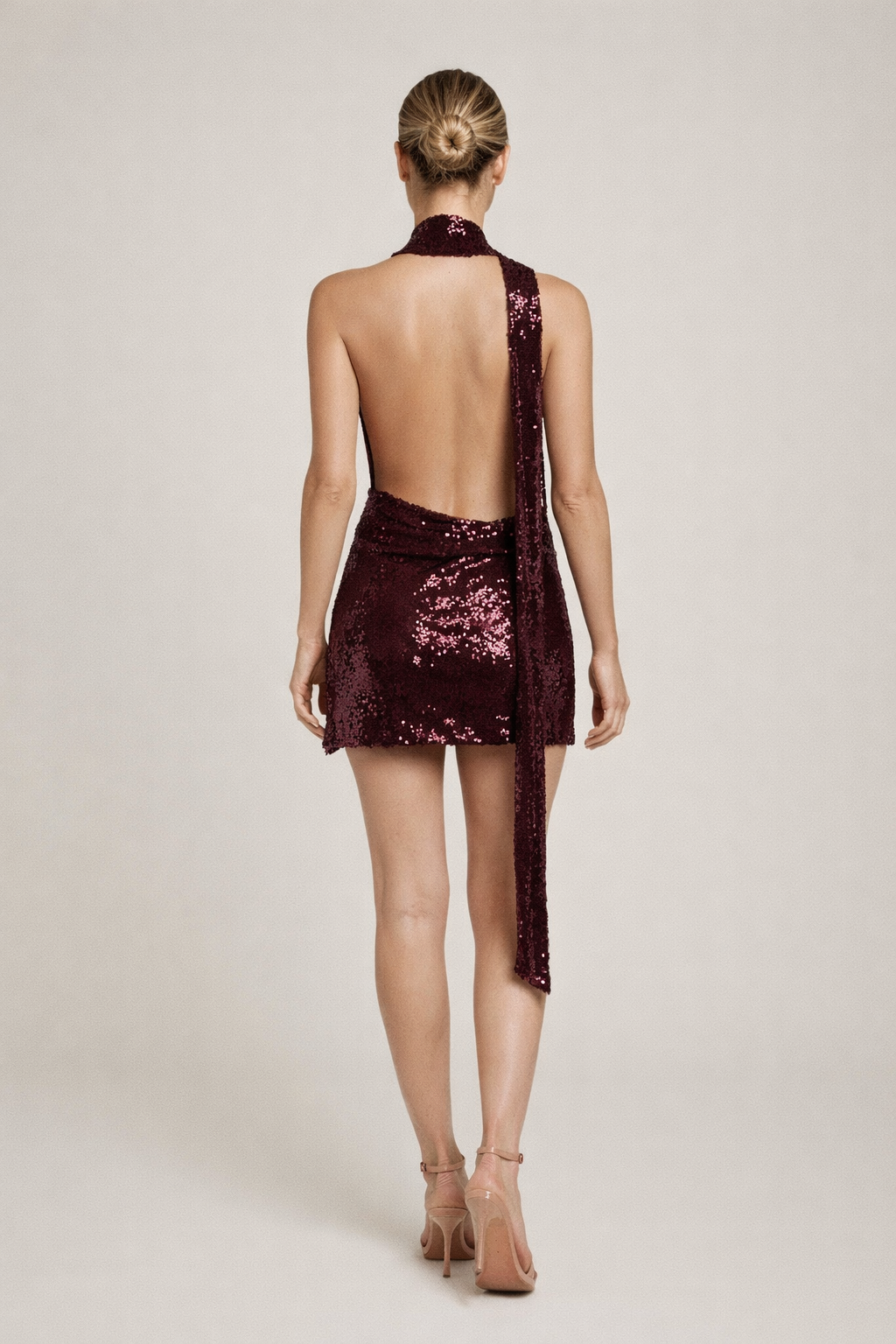 Valentina™ Sequin Halter Mini Dress - Image 3