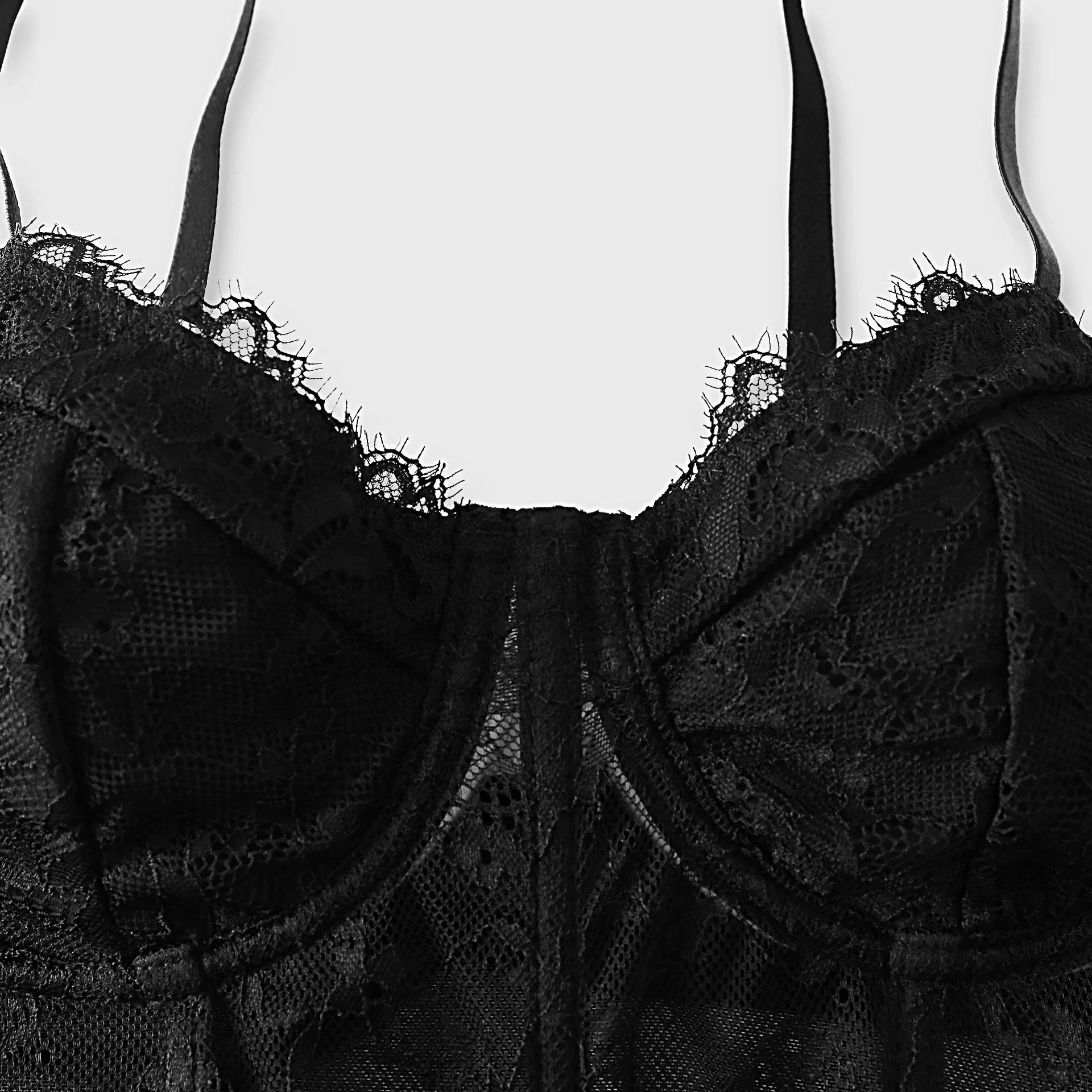 Valencia™ Semi-Transparent Mesh Push Up Bralette – Corset Bustier Vest Top - Image 5