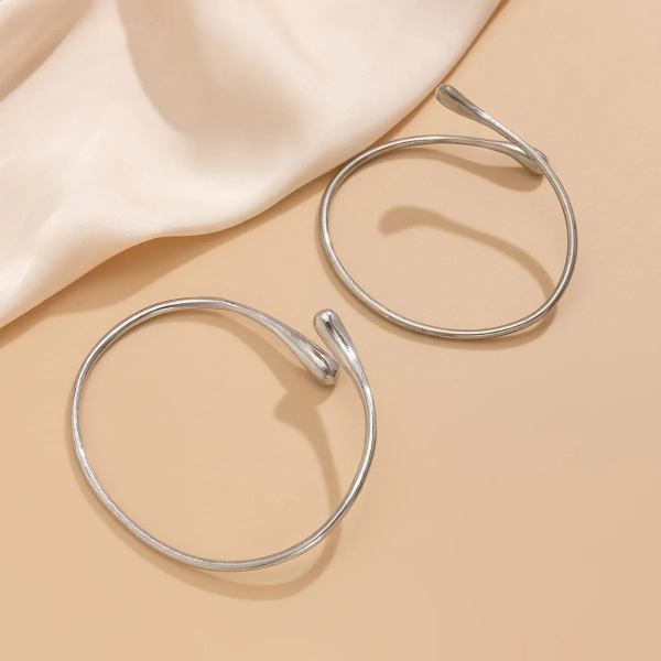 Celestia™ 14K Gold Adjustable Water Drop Shape Armlet Bracelet - Image 5