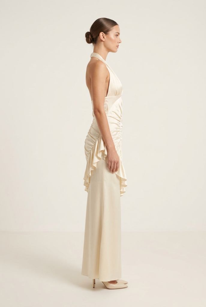 Seraphina™ Halter Ruffle Maxi Dress