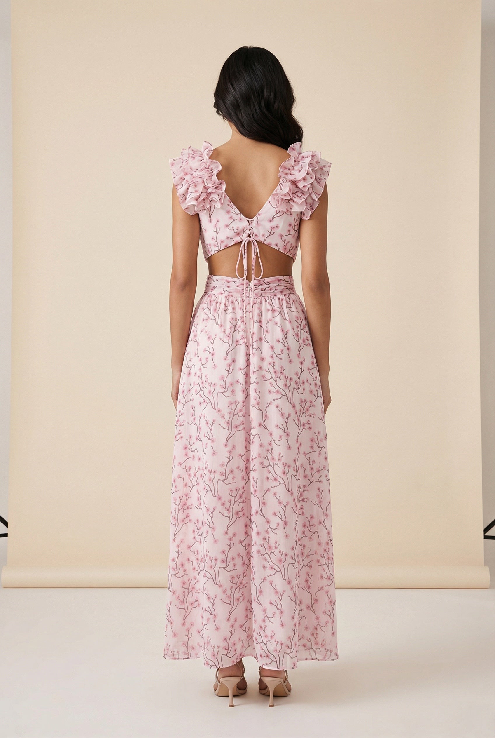 Valerisse™ Floral Ruffle Maxi Dress - Image 3