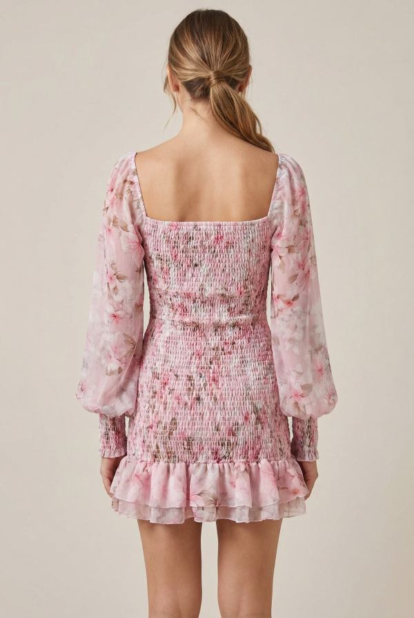 Rosalie™ Floral Smocked Mini Dress - Image 3