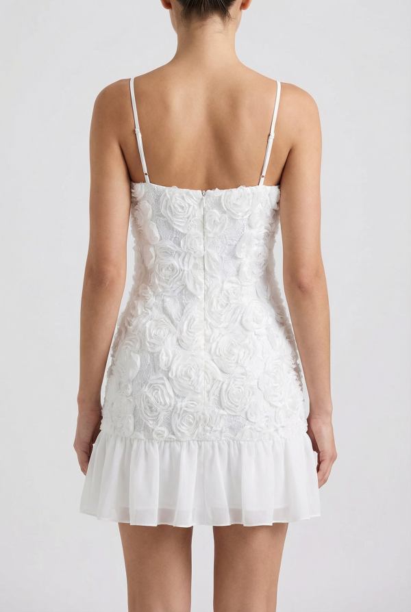 Roséline™ 3D Floral Mini Dress - Image 3