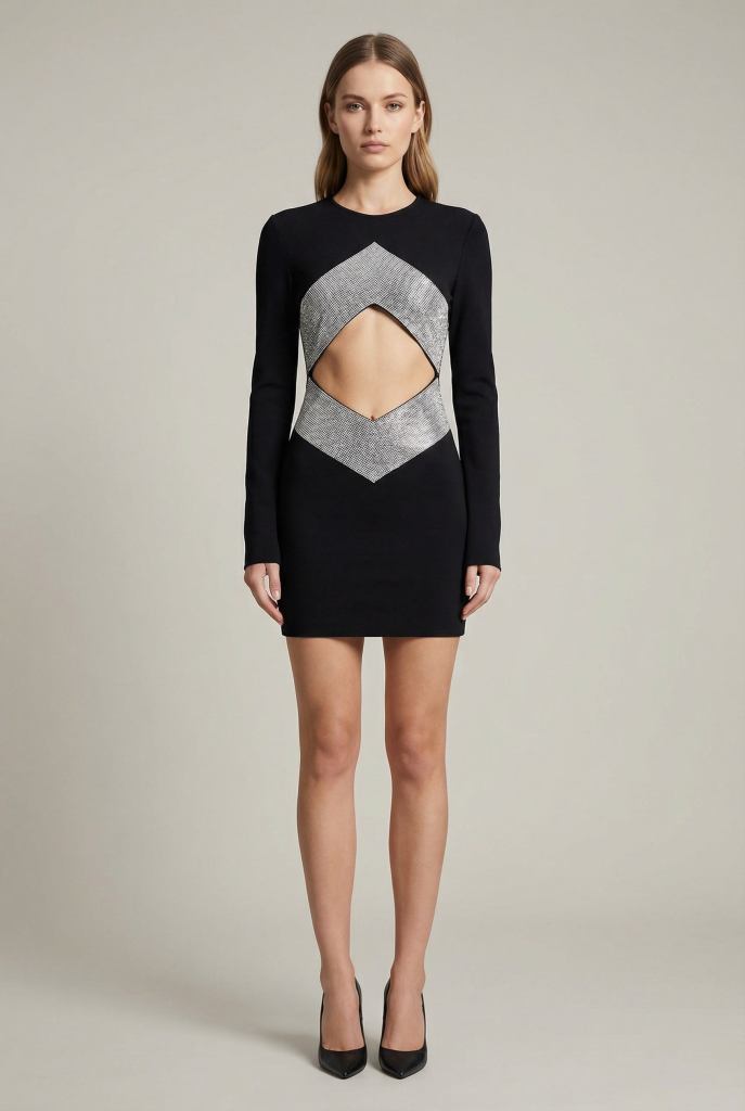Seraphina™ Crystal Cut-Out Mini Dress