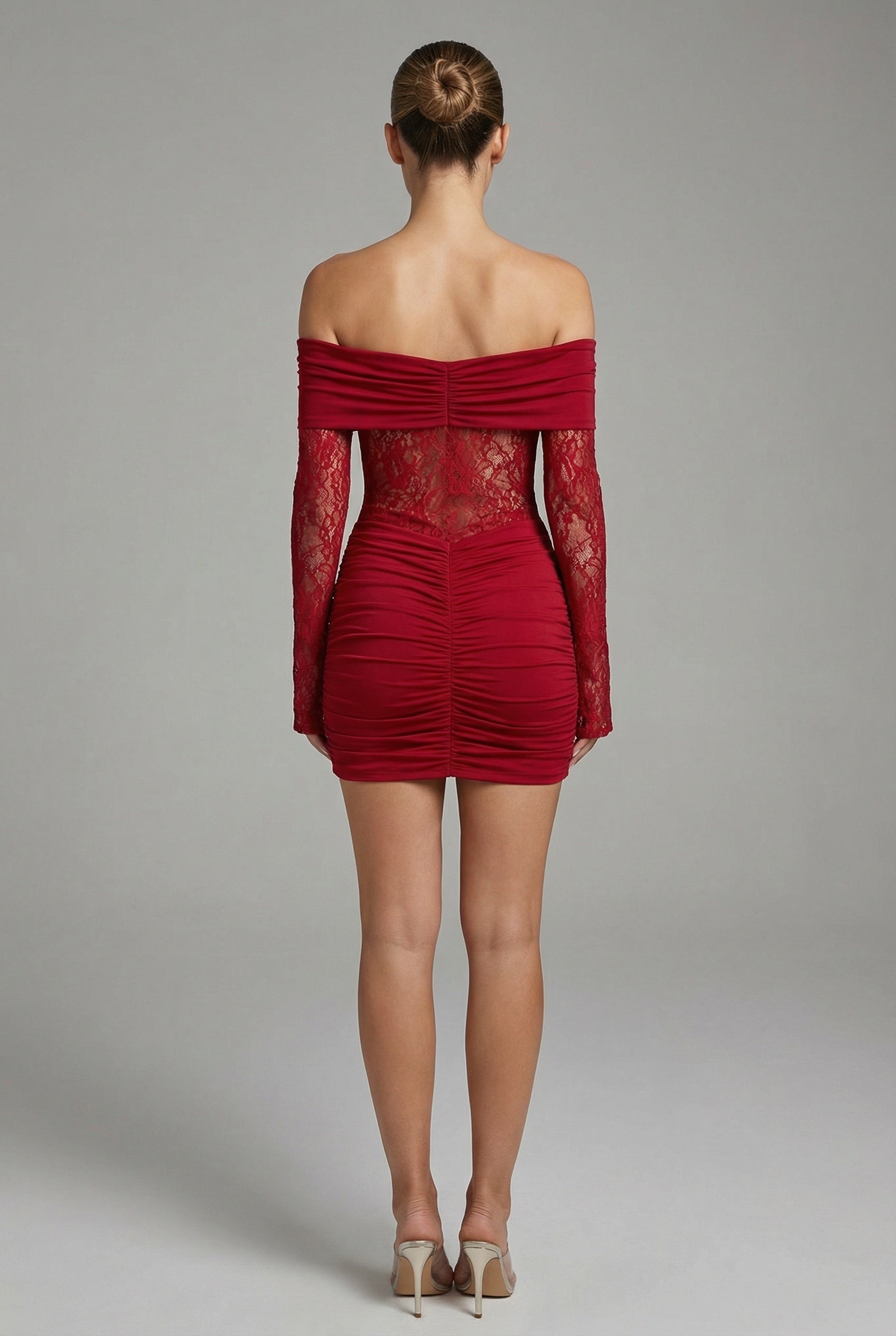 Valentina™ Off-Shoulder Lace Mini Dress - Image 4
