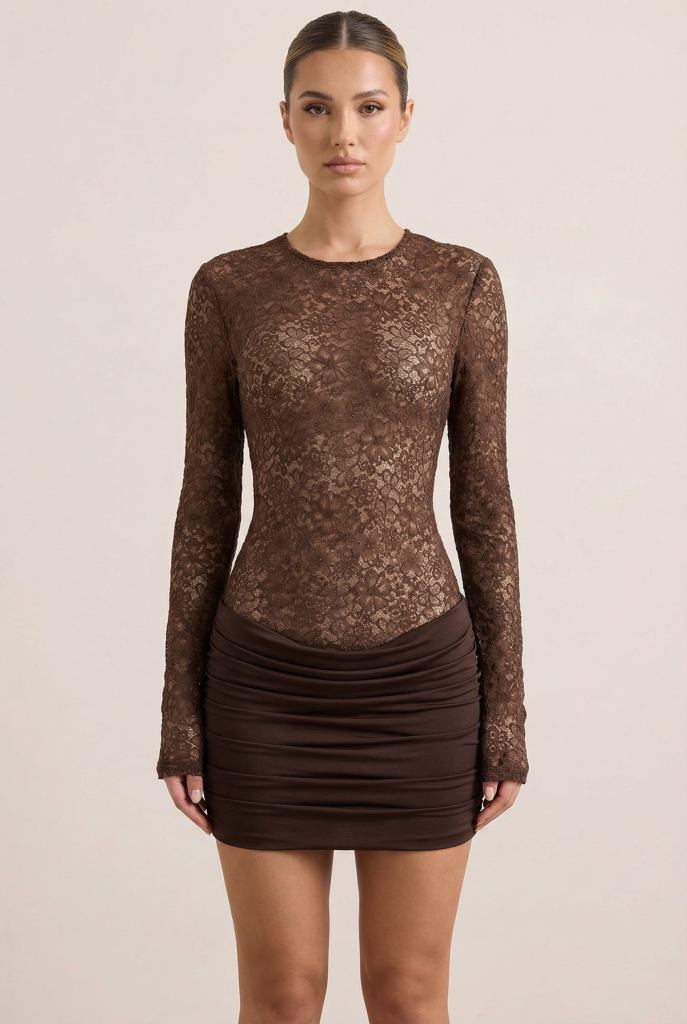 Cacao™ Lace Contour Mini Dress
