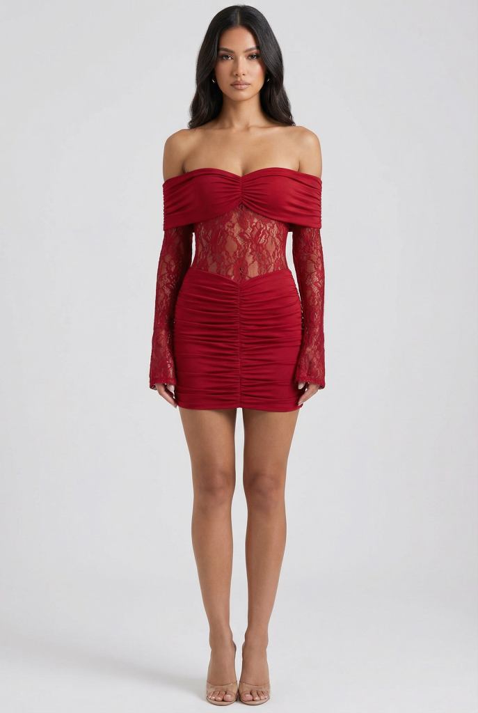 Valentina™ Off-Shoulder Lace Mini Dress