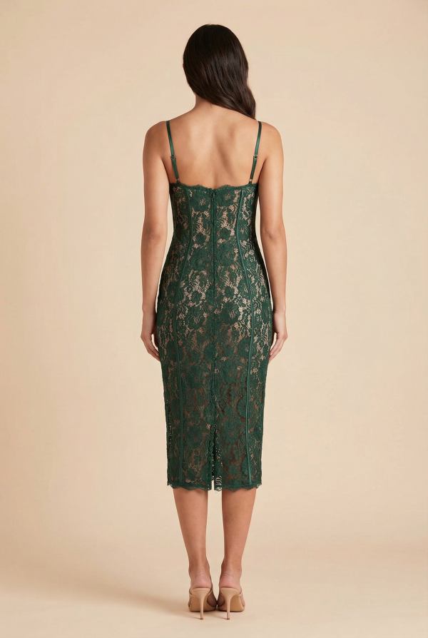 Everlyn™ Lace Corset Midi Dress - Image 2