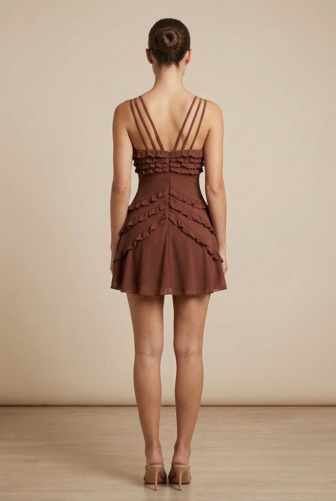 Carmelisse™ Chocolate Tiered Mini Dress