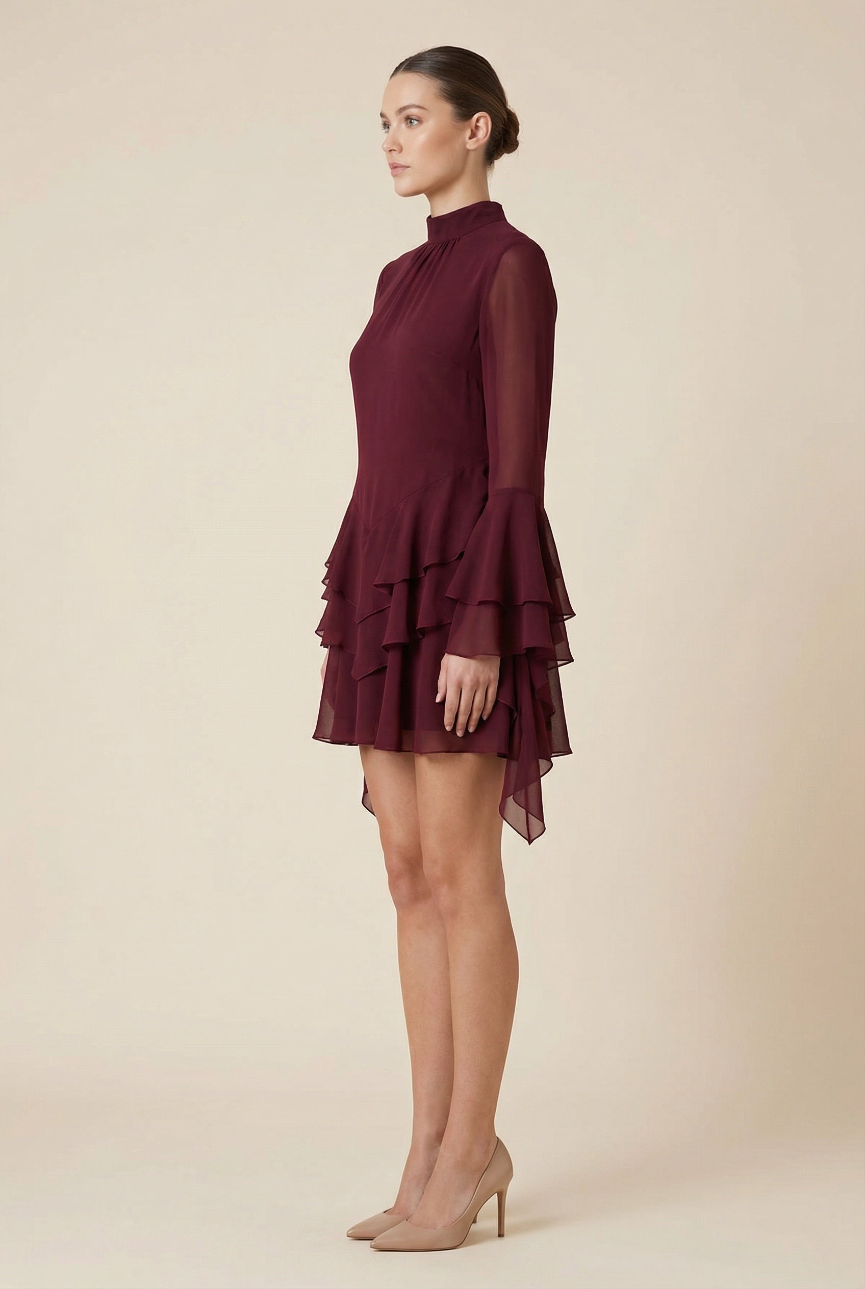 Marcelline™ Tiered Chiffon Mini Dress - Image 2