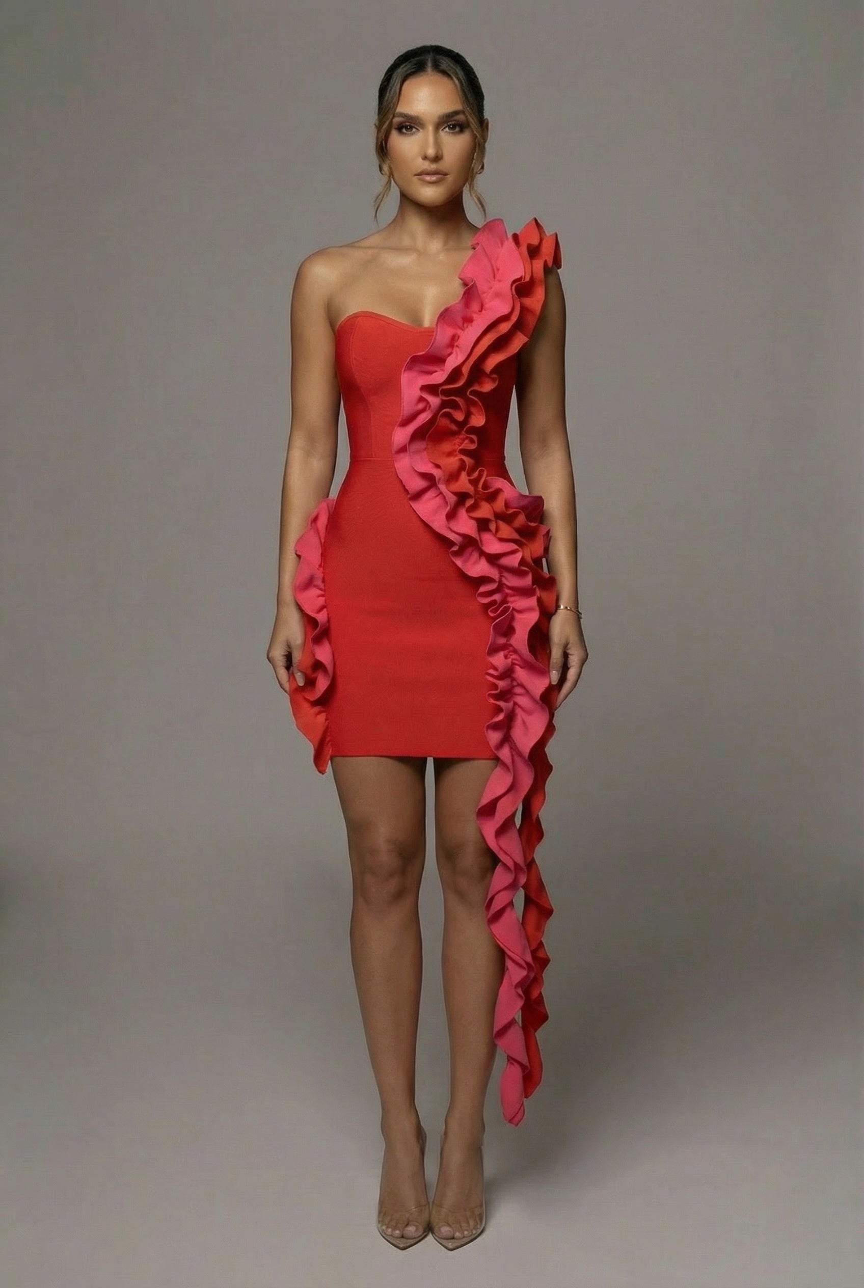 Rosalina™ Scarlet Ruffle Mini Dress