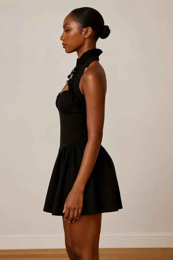 Isolde™ Pleated Hanging Skirt Mini Dress - Image 3