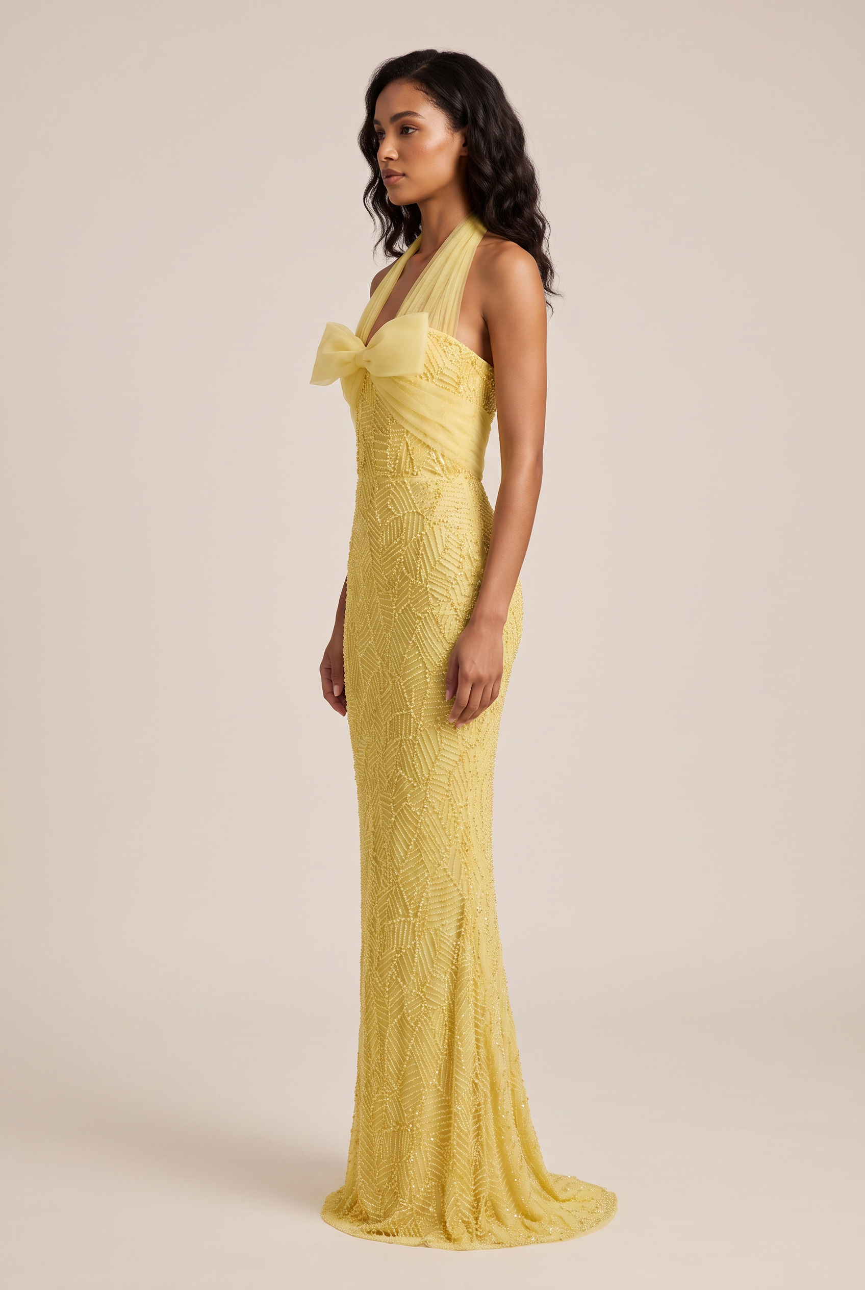 Solene™ Beaded Halter Maxi Dress - Image 2