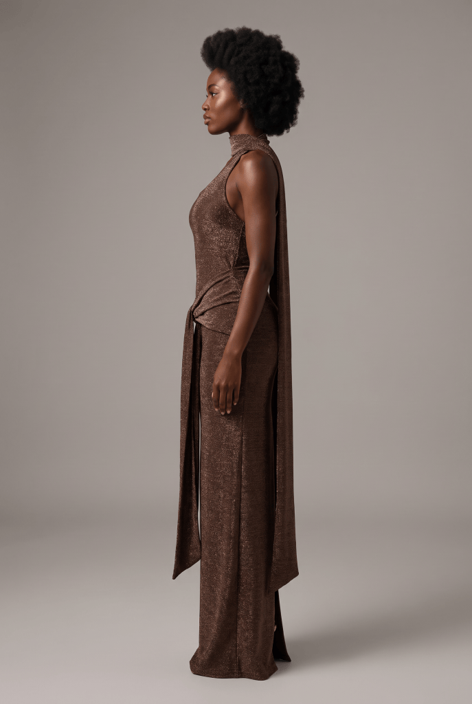 Soleia™ Shimmer Scarf Maxi Dress