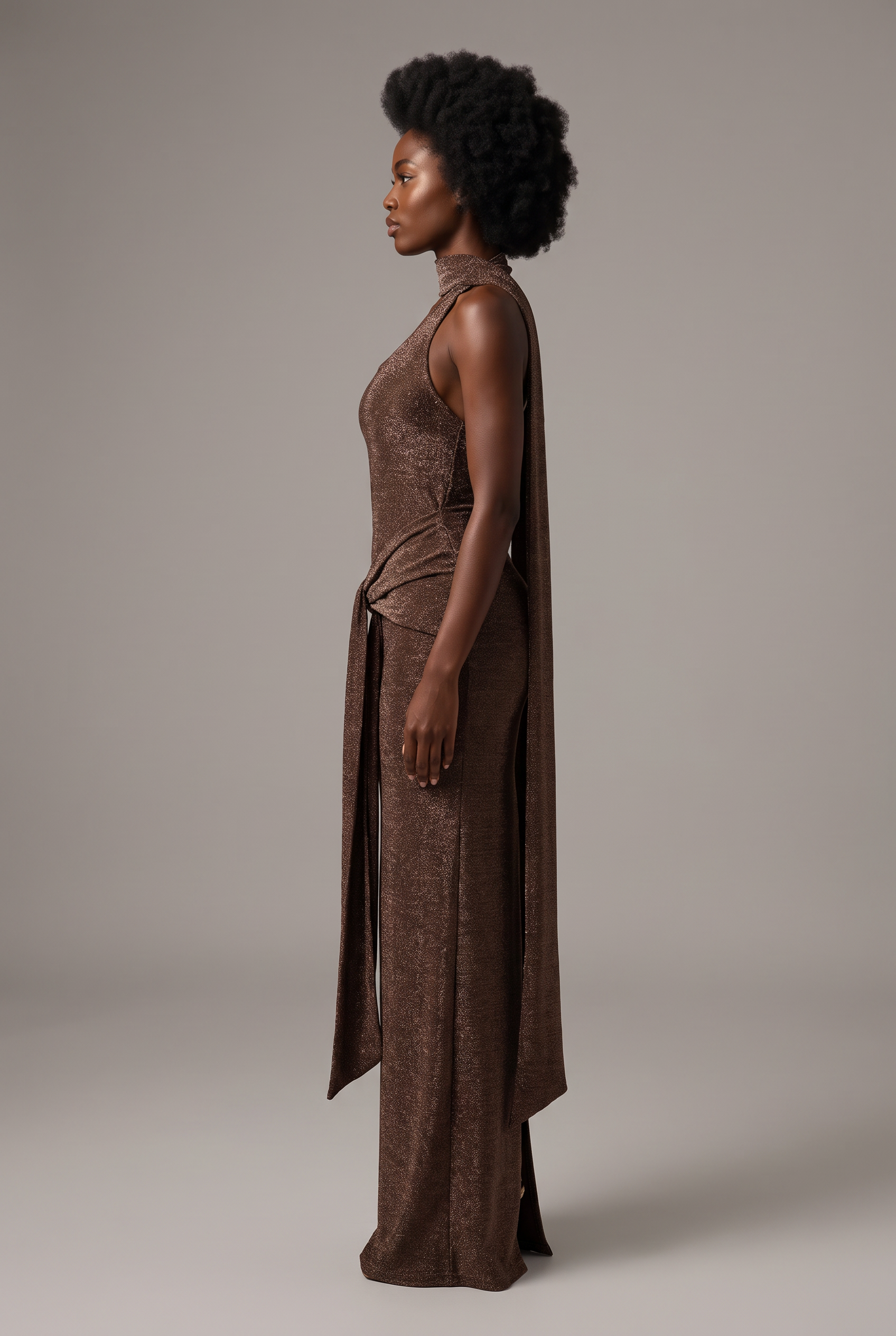 Soleia™ Shimmer Scarf Maxi Dress - Image 3