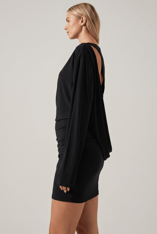 Noire™ Open Back Draped Mini Dress - Image 2