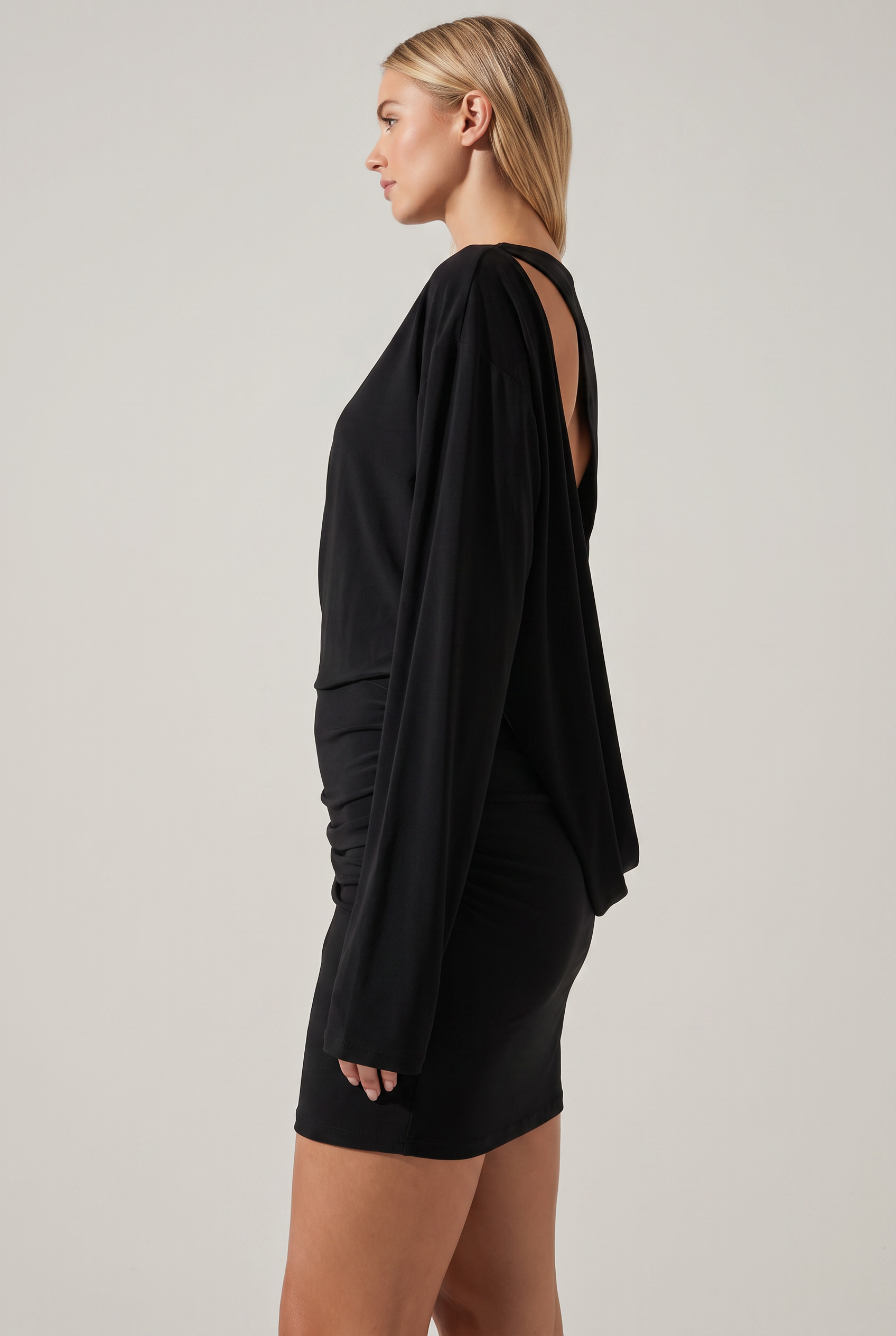 Noire™ Open Back Draped Mini Dress - Image 2